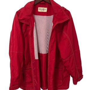 Eddie Bauer Mens Collared and Hooded Windbreaker Full Zip Lightweight Jacket XL